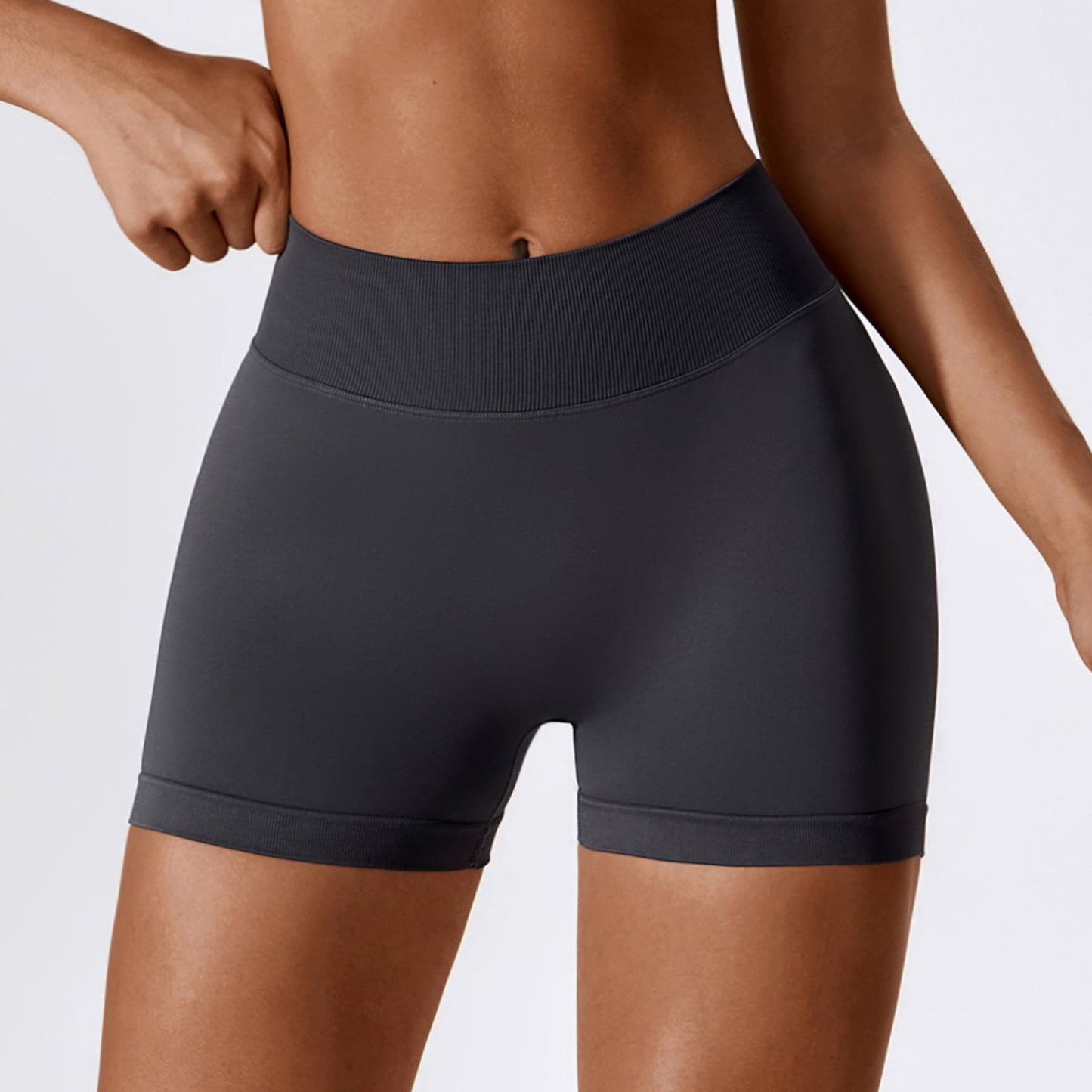 Seamless High Waisted Yoga Shorts for Tummy Control and Butt Lifting and Comfortable Exercise Shorts for Running and Workouts