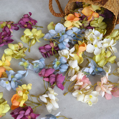 Realistic Faux Hydrangea & Lily of the Valley Floral Head - Handmade Accessories for Clothing, Photography Props, and Artificial Floral Arrangements