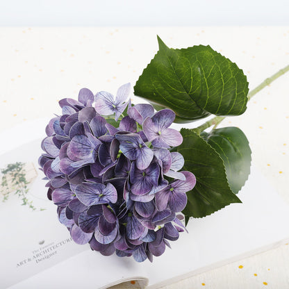 Lifelike 3D Hydrangea Faux Flower Stem in Blue – Perfect for Home Décor, Weddings, and Photography Props