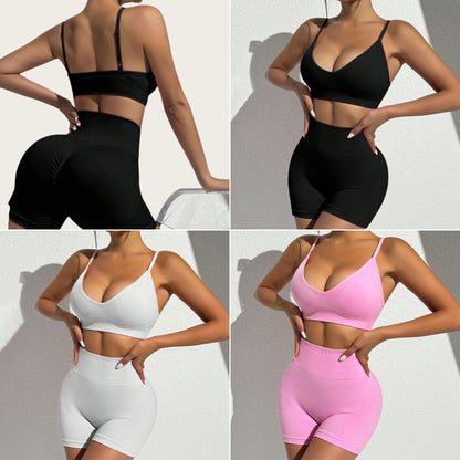 Seamless High Waisted Yoga Set with Cross Back Bra Enhance Your Curves Comfort for Peach Butt Lift