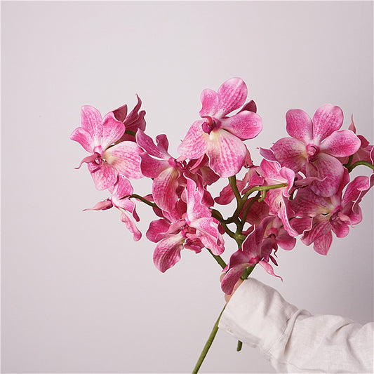 High-Quality Faux Orchid Flower Arrangement for Home Décor - Elegant Display Piece for Entryway or Living Room - Perfect for Staging or Event Decoration