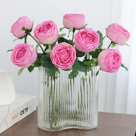 Realistic Touch Artificial Single Stem Rose - Lifelike Hydrating Rose for Weddings and Home Decor, Perfect as Bridal Bouquet and Decorative Faux Flower