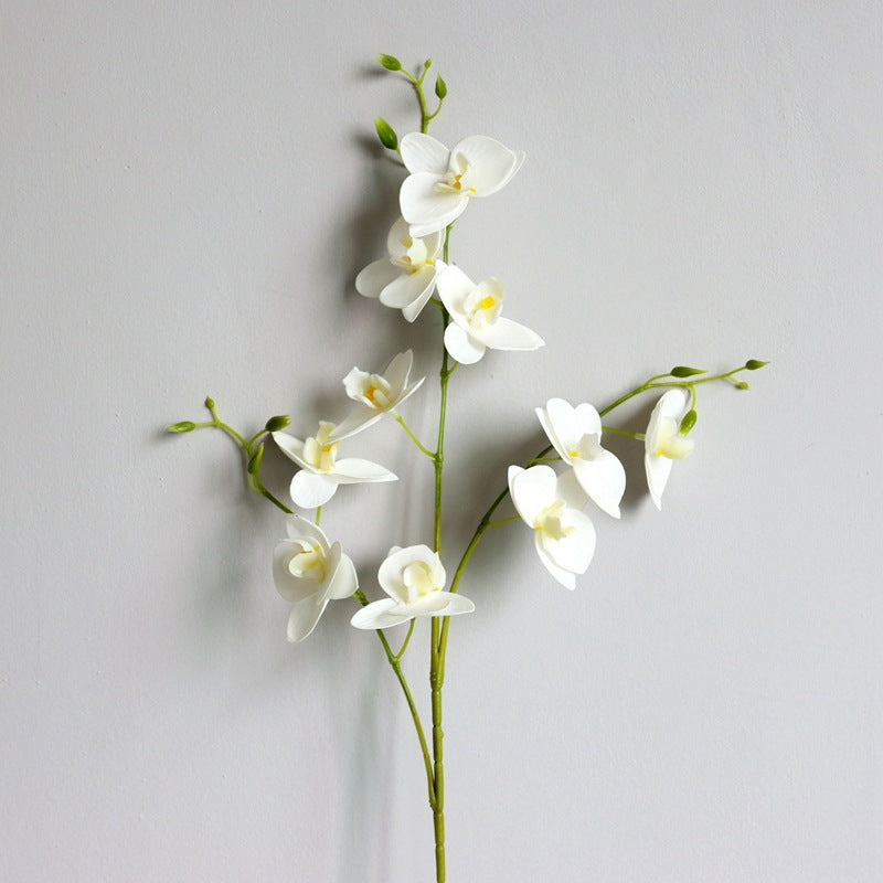 Realistic Touch 10-Head Artificial 3-Branch Orchid Plant - Stunning Faux Floral Decoration for Home, Weddings, and Events