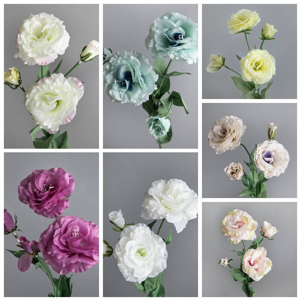 Elegant 4-Piece Artificial Eustoma Flower Bouquet - Perfect for Home Décor, Weddings, and Special Events | Realistic Silk Flowers for Lasting Beauty (Model DY-397)