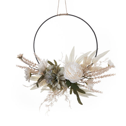 Yuena Half-Circle Faux Flower Bouquet for Home Décor – Elegant Wedding Handheld Flowers and Stunning Wall Art Decoration (CF01205)