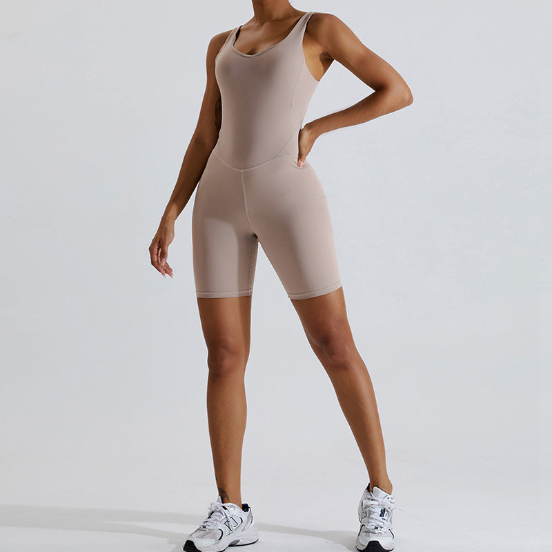 All in One Women's Bodysuit for Dance Outdoor Fitness and Yoga Quick Dry Breathable and Activewear for Running and Exercise