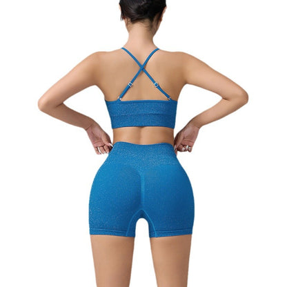 Elevate Your Workout with Our Women's Yoga Set Sculpting Yoga Bra and High Waisted Workout Shorts for Comfort and Style