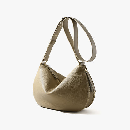 Large Capacity Women s Genuine Leather Crossbody Bag Hobo Purse Made from Cowhide