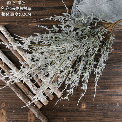 Realistic Faux Fern and Root Grass Decor – Trendy INS-Style Artificial Flowers for Home and Wedding Decoration - MW09105