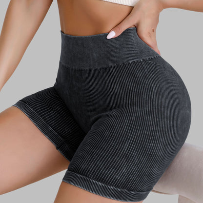 High Waisted Women's Quick Dry Yoga Pants and Functional Ribbed Compression Shorts for Running and Workouts