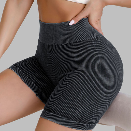 High Waisted Women's Quick Dry Yoga Pants and Functional Ribbed Compression Shorts for Running and Workouts