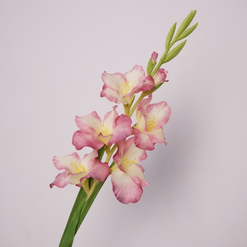 Stunning Single Stem Gladiolus Artificial Flower for Living Room Decor - Perfect for Coffee Tables, Dining Tables, Wedding Backdrops, and Photography Props