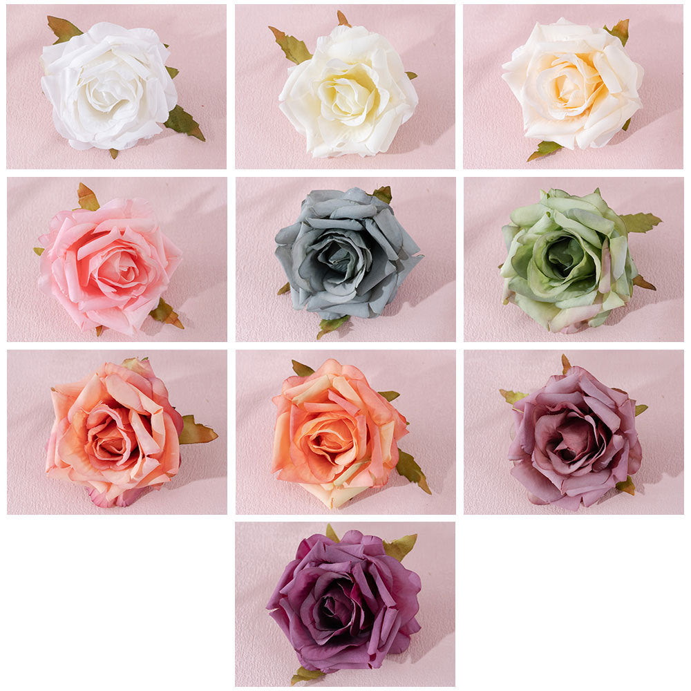 INS Stylish Curled Edge Rose Flower Box - Stunning Faux Floral Home Decor for Weddings and Special Celebrations, MW07301