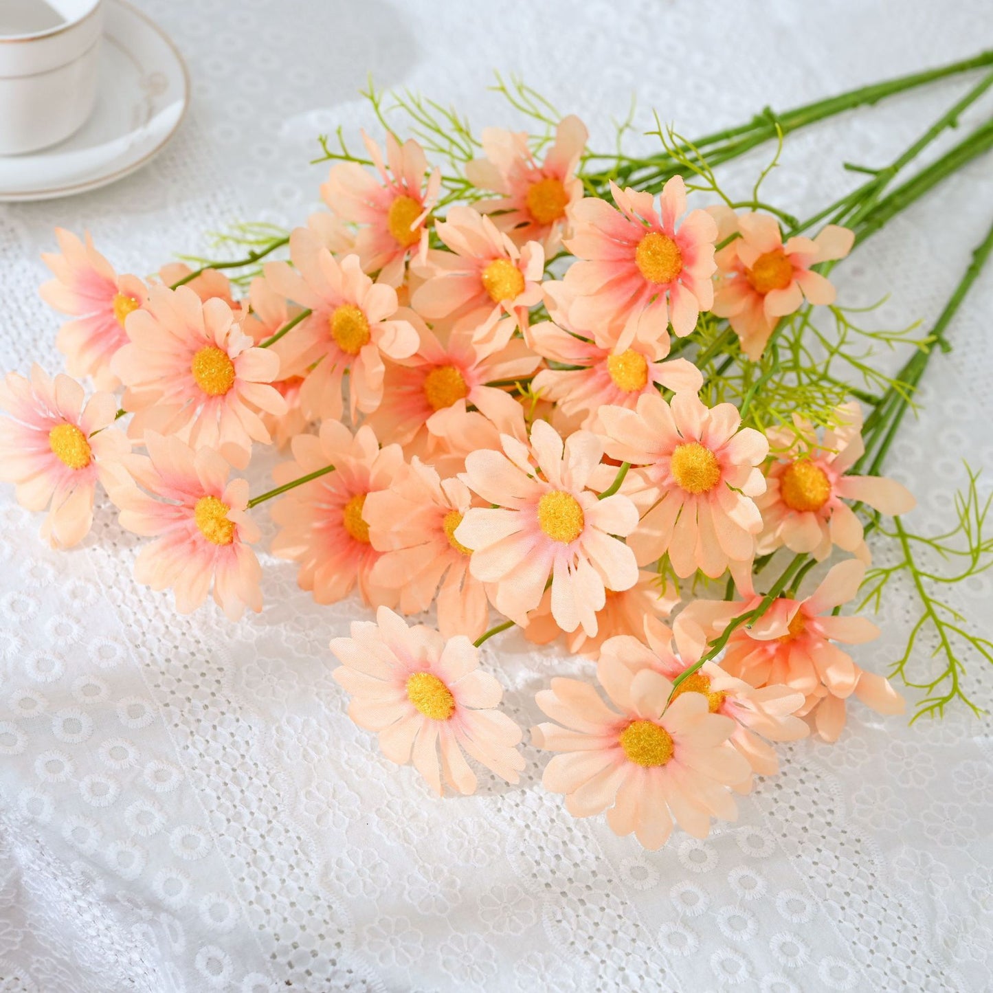 Charming Faux Daisy Chamomile Flowers - Perfect for Fresh Room Décor, Wedding Celebrations, and Stunning Photography Backdrops