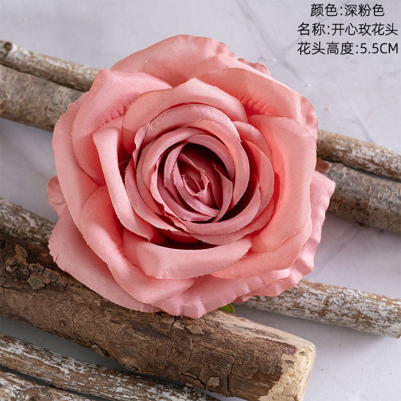 Realistic Artificial Love Rose Flower Head for Home Décor | Stunning Faux Bouquet Ideal for Wall Decorations | CL03001