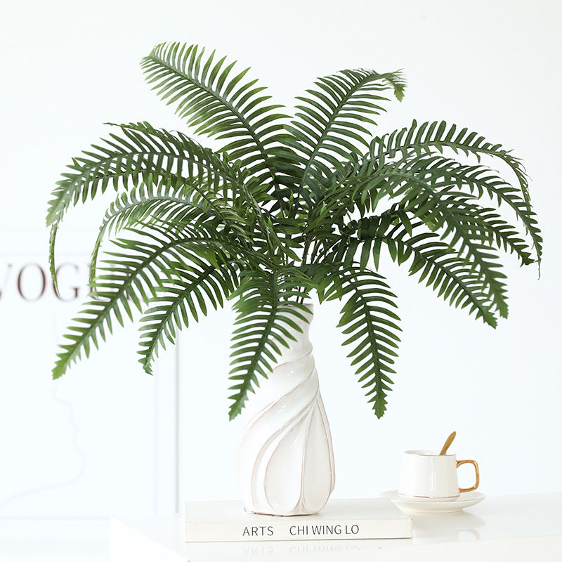 Realistic Green Fern Plant with Persian Leaf - Elegant Faux Greenery for Weddings, Nature-Inspired Decor, Outdoor Arrangements, and Lush Scenery