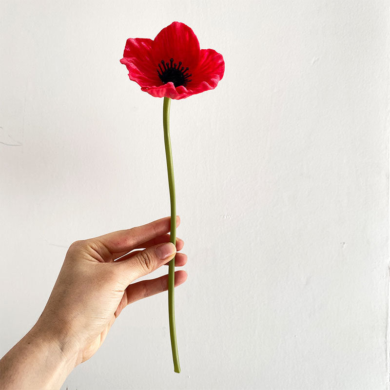 Realistic PU Mini Poppy Artificial Flowers - Perfect Decorative Flower Arrangements for Living Room & Bedroom, Ideal for Photo Props & Home Decor Accents