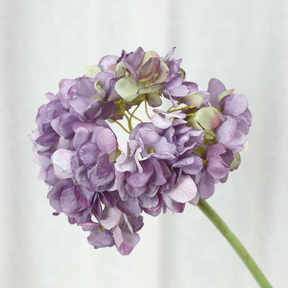 Realistic Single Stem Faux Hydrangea Flower for Home Décor - Perfect for Living Room and Wedding Decorations