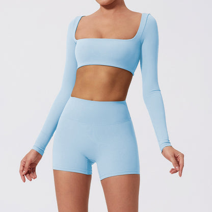 Winter High Waisted Yoga Set for Women Quick Dry Two Piece Gym Outfit for Running and Fitness