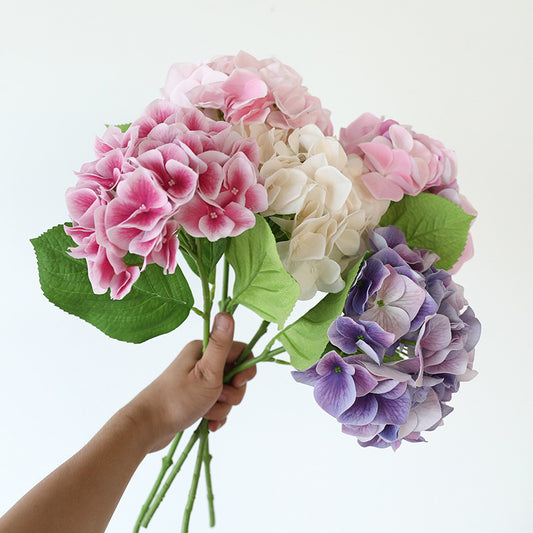 Lifelike Silk Hydrangea Artificial Flowers for Home Decor, Wedding Decorations, and Event Styling - Stunning Faux Floral Arrangement