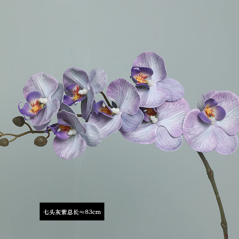 Single-Stem Realistic Multi-Head Phalaenopsis Orchid Artificial Flower - Perfect Home Décor Accent & Wedding Decor Prop, Trending Must-Have for Stylish Events