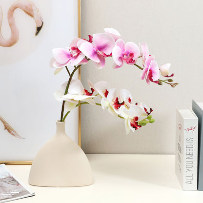 Realistic 3D Printed 7-Head Phalaenopsis Orchid Artificial Flowers – Stunning Home and Living Room Decor with Elegant Potted Arrangement