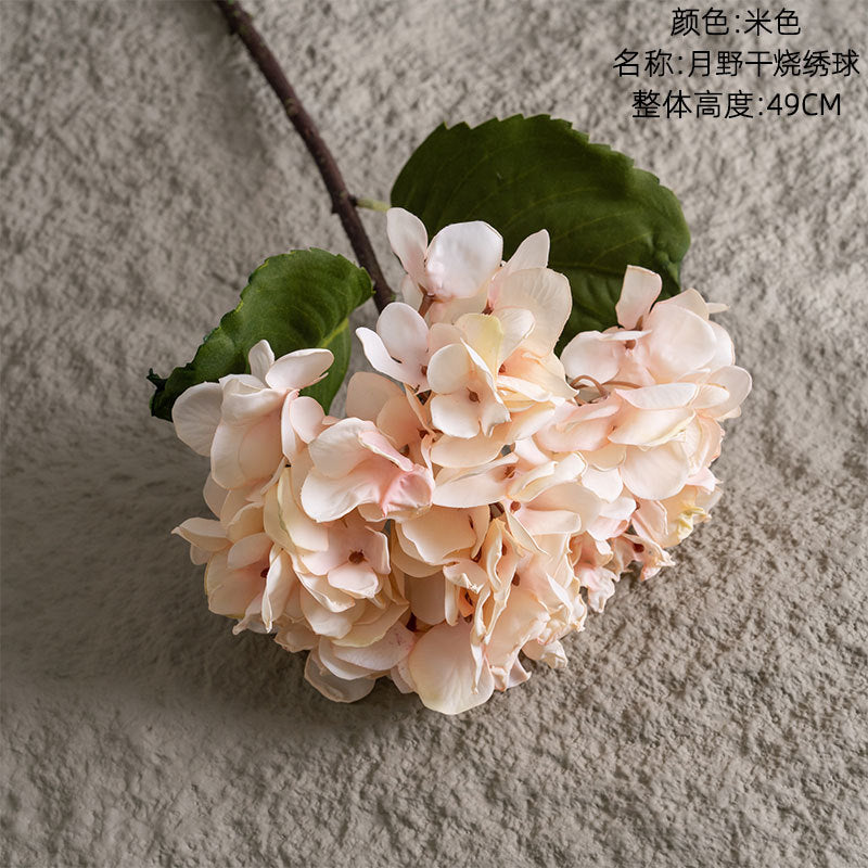 Stylish Dried Edge Hydrangea Faux Flower Bouquet for Home Decor – Beautiful Rose Wall Arrangement – Perfect for Weddings and Events – Model MW24830