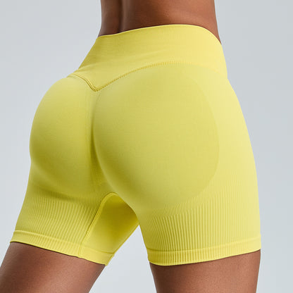 Seamless Breathable High Waisted Yoga Shorts Moisture Wicking Peach Lift Workout Leggings for Comfort and Style