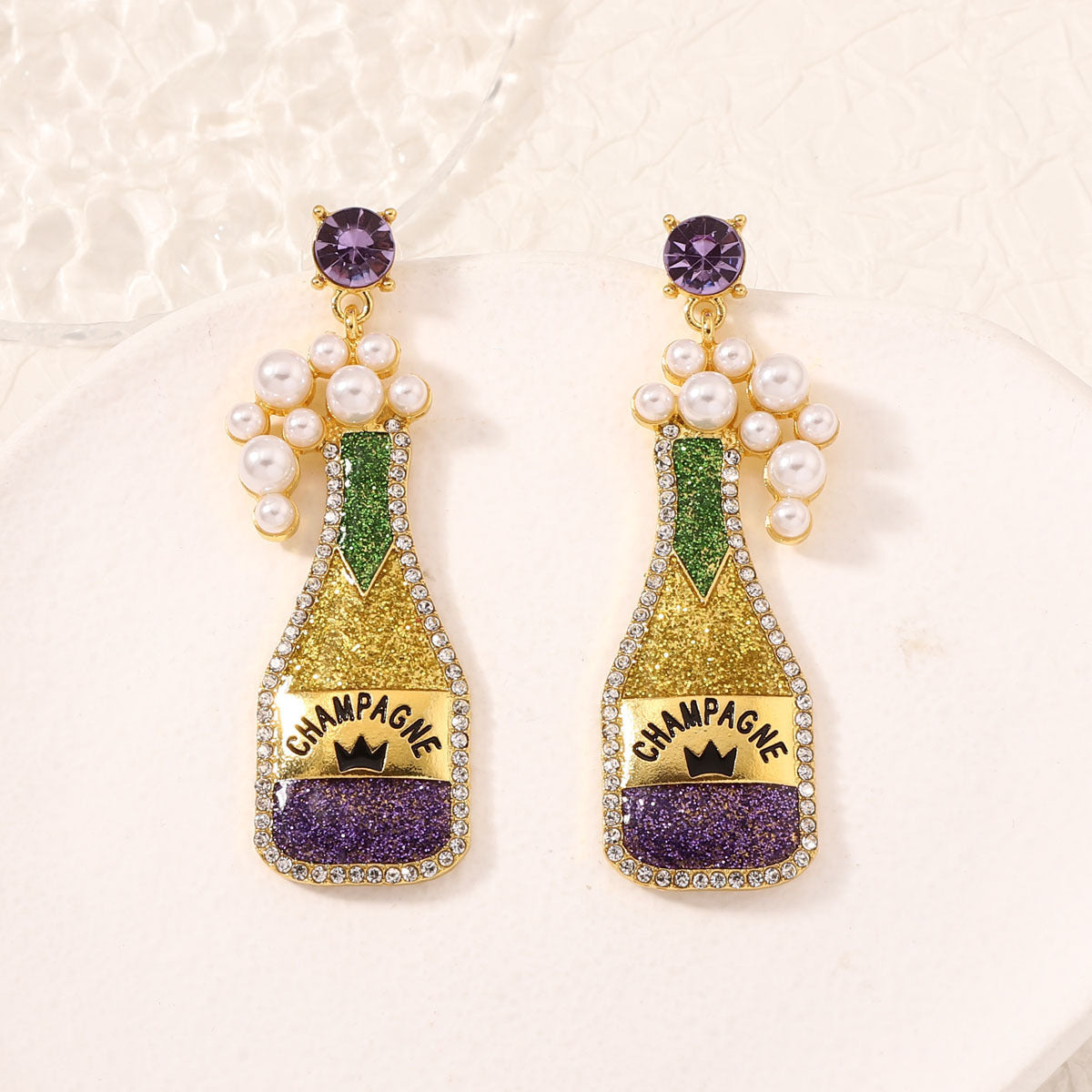 Chic Luxury Festival Cute Wine Bottle Earrings - Versatile  Arrival Studs for Effortless Style