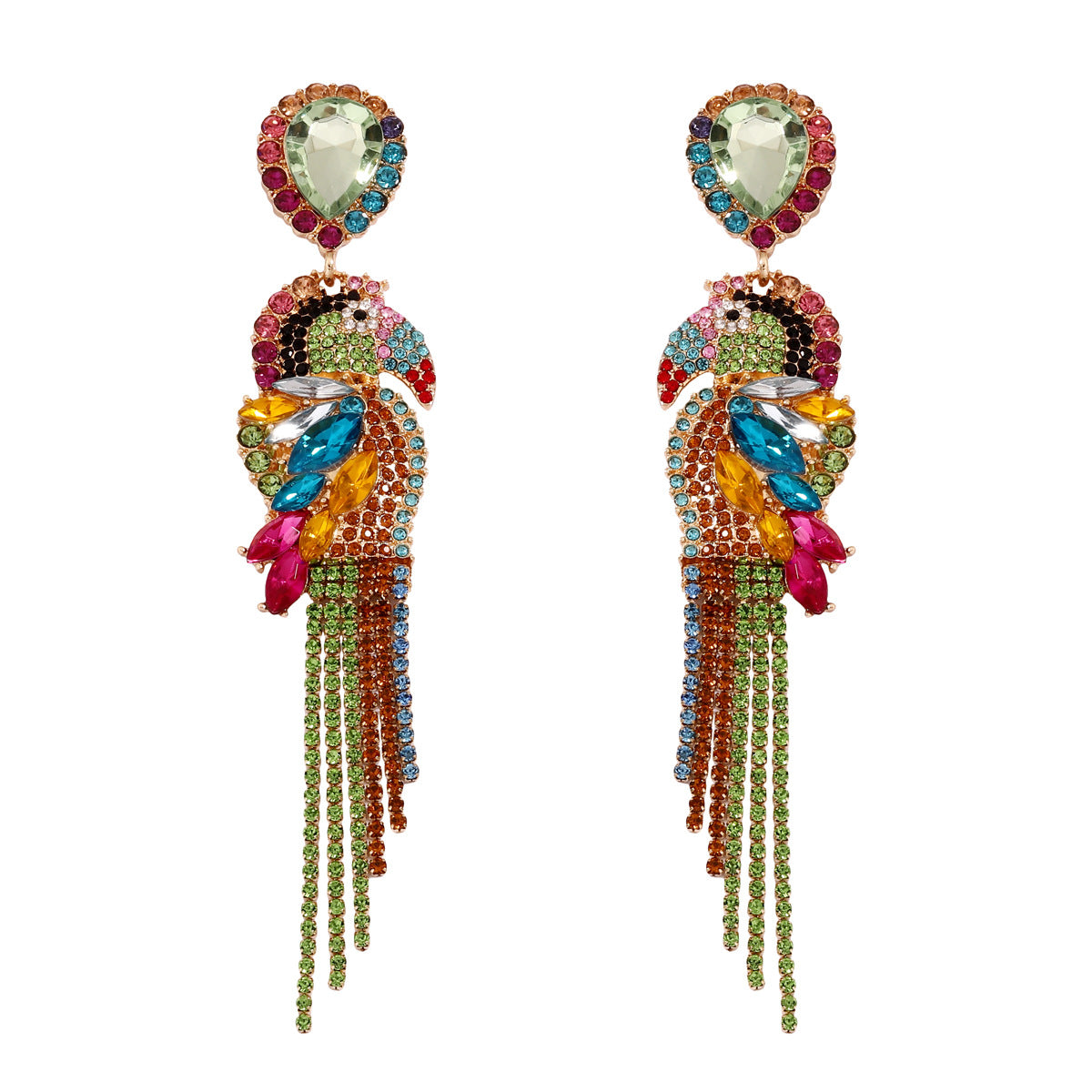 Charming Bird-Inspired Earrings with Dazzling Rhinestones – Cute, Lightweight Luxury Jewelry for Effortless Style