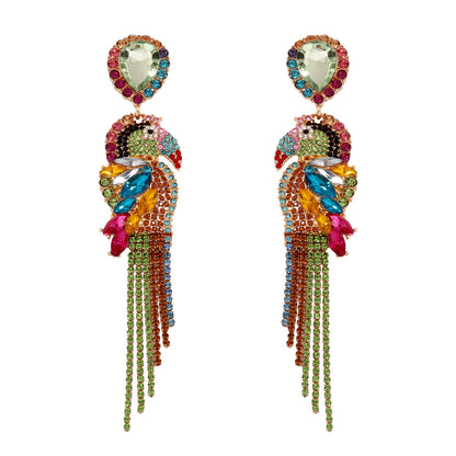 Charming Bird-Inspired Earrings with Dazzling Rhinestones – Cute, Lightweight Luxury Jewelry for Effortless Style