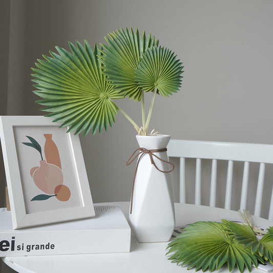 Realistic PU Monstera Palm Leaves & Calla Lily Replica - Perfect for Nordic Home Interiors, Wedding Decor, and Elegant Faux Floral Arrangements