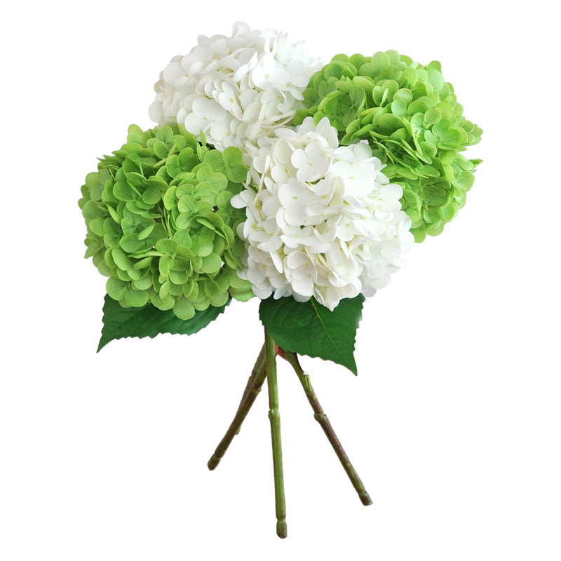 Realistic Hydrangea Faux Flowers - Touch-Sensitive 3D Printed Moisture-Infused Decorative Arrangements for Weddings and Home Decor