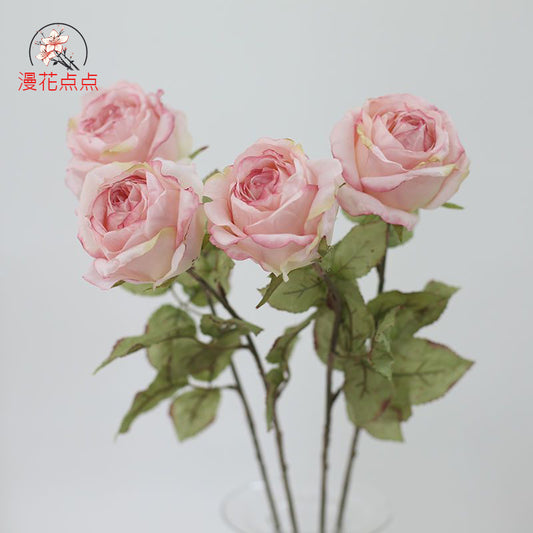 Elegant Vintage-Inspired Faux Edge Rose Stem –  Quality Silk Flower for Home Décor, Living Room Accent, Floral Arrangements, Photography Props, and More!