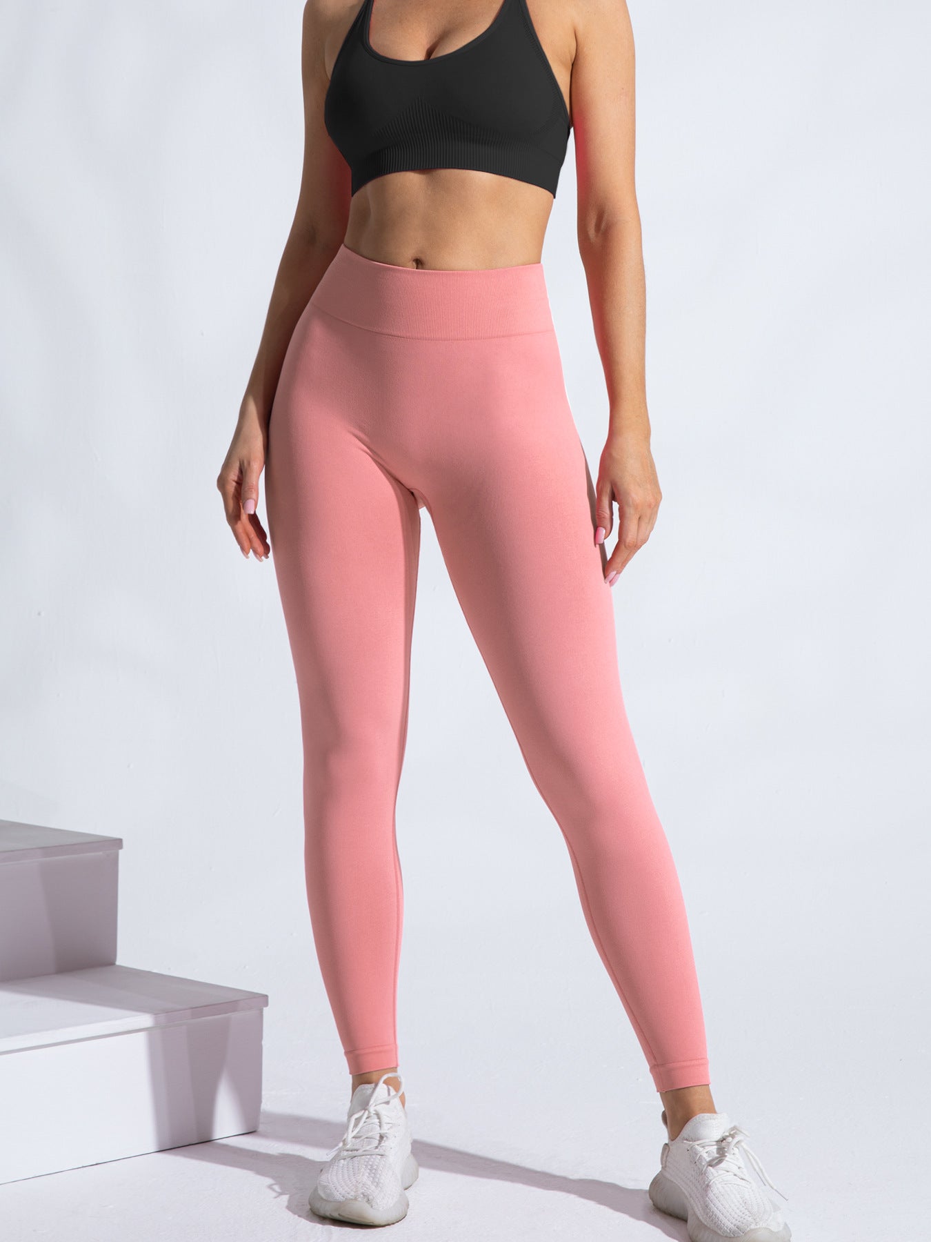 Spring Fresh High Waisted Yoga Leggings with Peach Bottom Design Quick Dry Sand Washed Fitness Pants for Comfort and Style