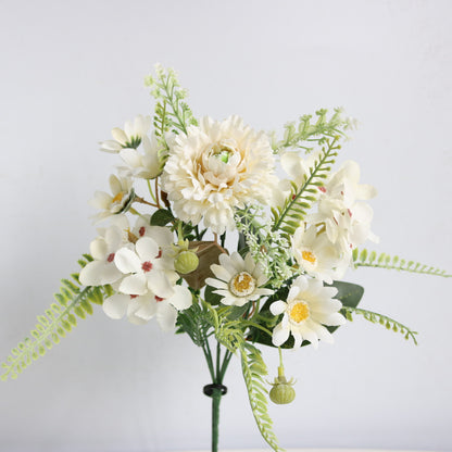 Realistic Artificial Carnations, Daisies, and Hydrangeas - Perfect Props for Photography, Home Decor, and Wedding Celebrations