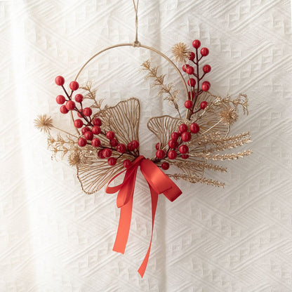 Lifelike Winterberry Faux Floral Wall Decor - Perfect for New Year Celebrations, Stylish INS-Style Home Decoration, and Prosperity-Inspired Arrangement CF01086