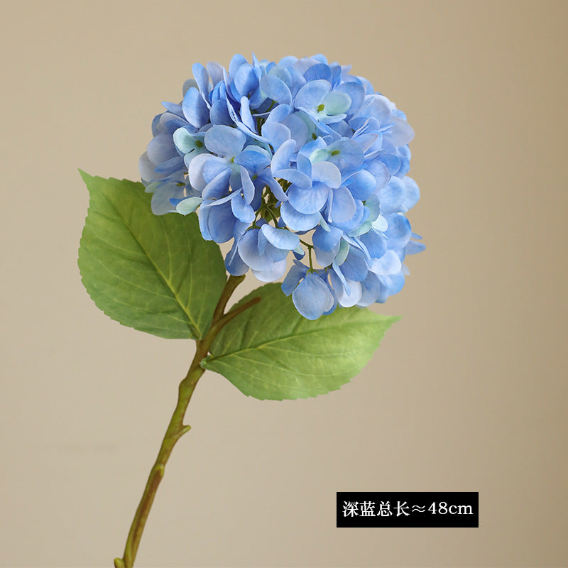 Luxurious Single Stem Silk Hydrangea –  Quality Faux Floral Home Decor for Elegant Interiors | Stylish and Realistic Artificial Flower Arrangement