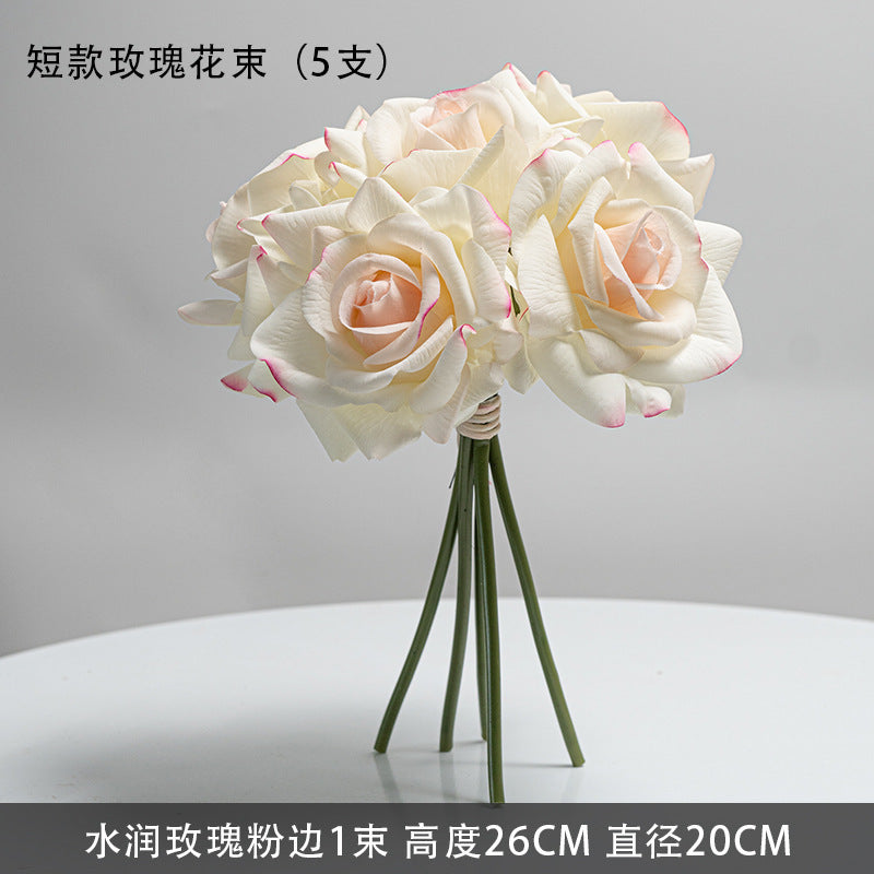 Luxurious Touch Moisturizing Artificial Rose Bouquet - Exquisite Floral Arrangement for Photographers and Elegant Home Décor