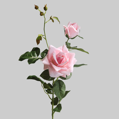 Realistic Faux Rose Flowers for Living Room and Dining Table Decor – Dual Textured Moisture-Proof Decorative Accent and Photography Prop