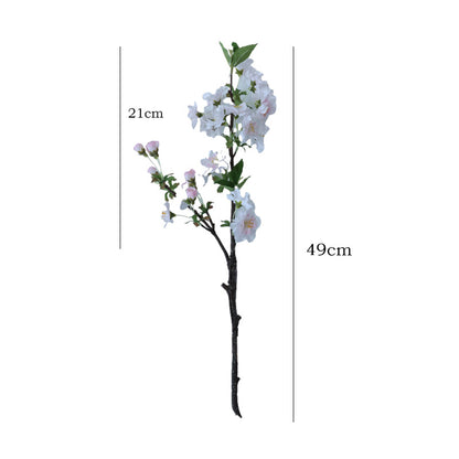 Charming Nordic Style Artificial Cherry Blossom Branches - Soft, Flexible Foam Decor for Home, Living Room, and Wedding Events