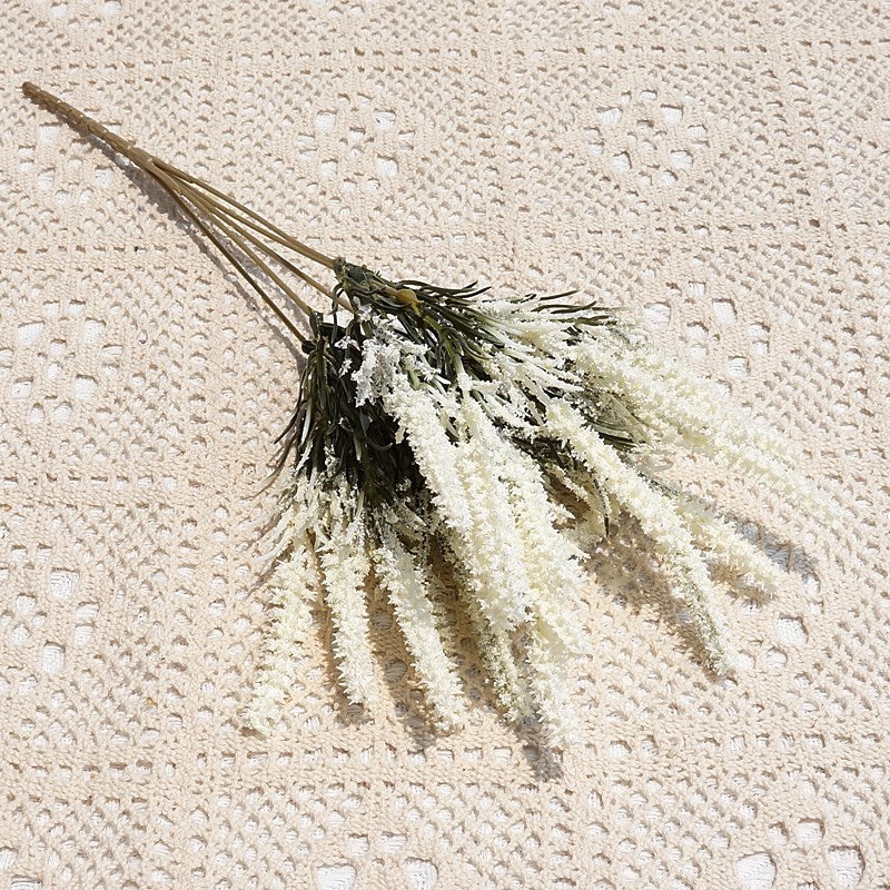 Elegant European-Style Faux Midge Grass Flowers for Home Decor - Realistic Dog Tail Grass Artificial Blooms for Weddings, Events, and Hotel Arrangements