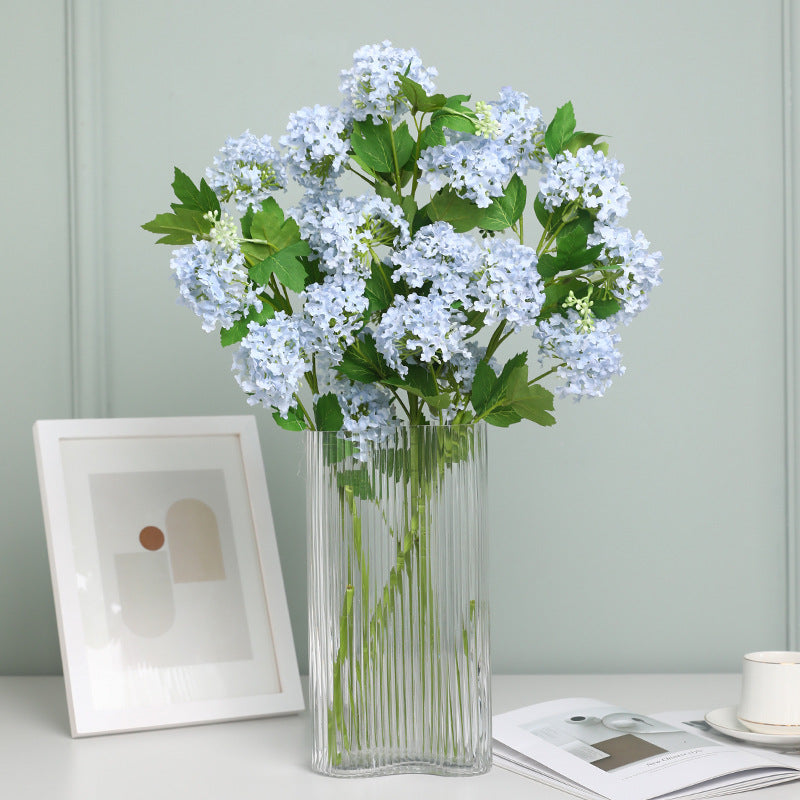 Elegant Long-Stemmed 5-Head Faux Hydrangea – Stunning Modern Home Decor Piece for Weddings and Special Occasions, Perfect for Effortless Floral Arrangements