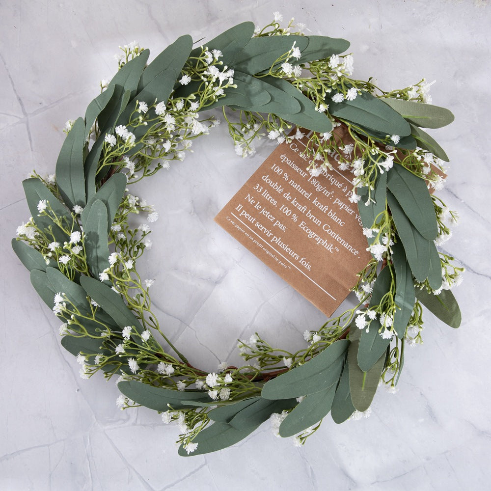 Stunning Starry Eucalyptus Leaf Artificial Flower Bouquet - Perfect for Home Decor, Weddings, & Wall Hangings - CF01130