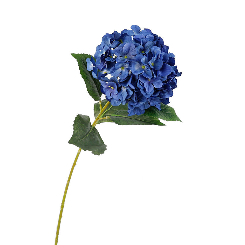 Realistic Single Stem Hydrangea Silk Flower - Elegant Indoor Floor Decoration for Weddings and Events