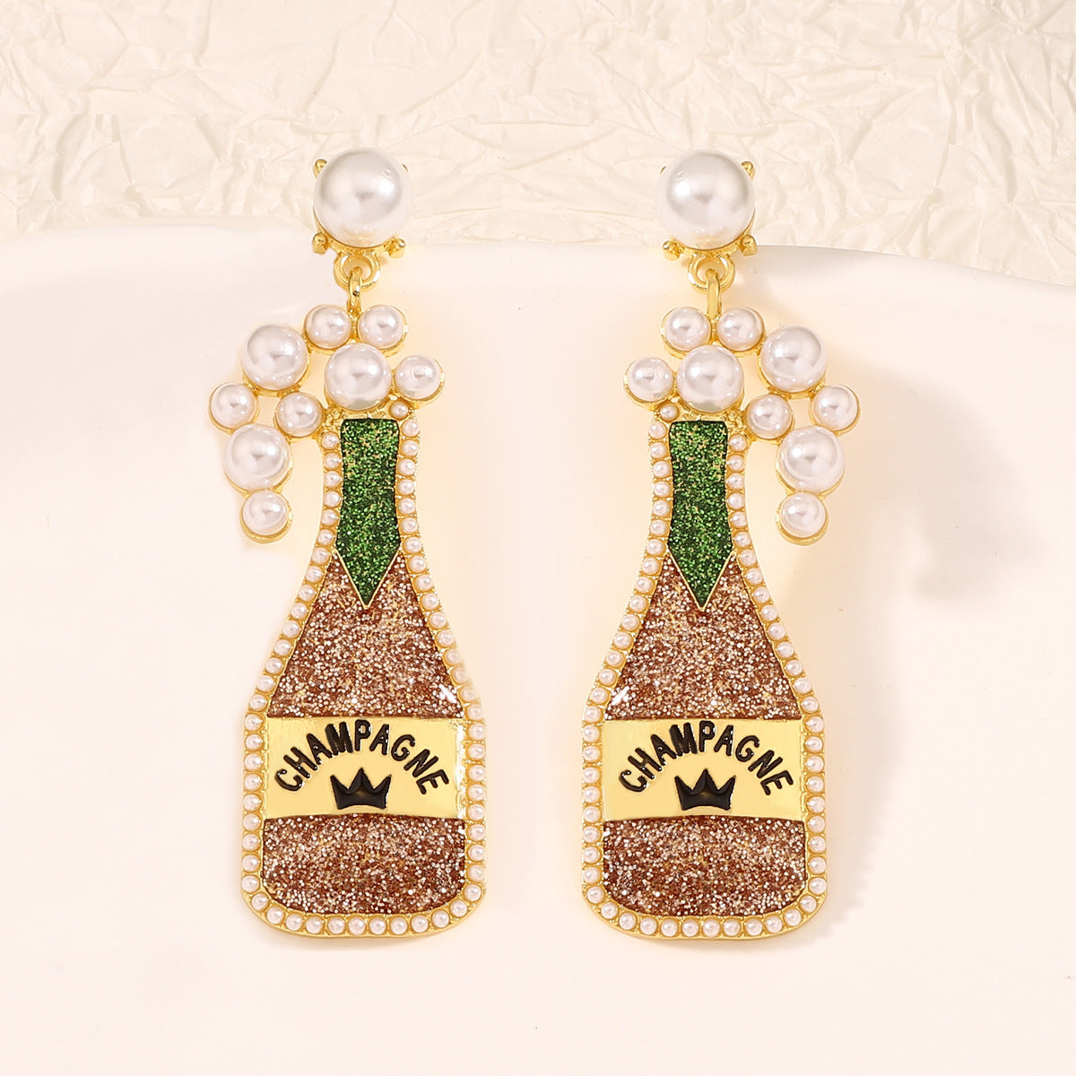 Chic Luxury Festival Cute Wine Bottle Earrings - Versatile  Arrival Studs for Effortless Style