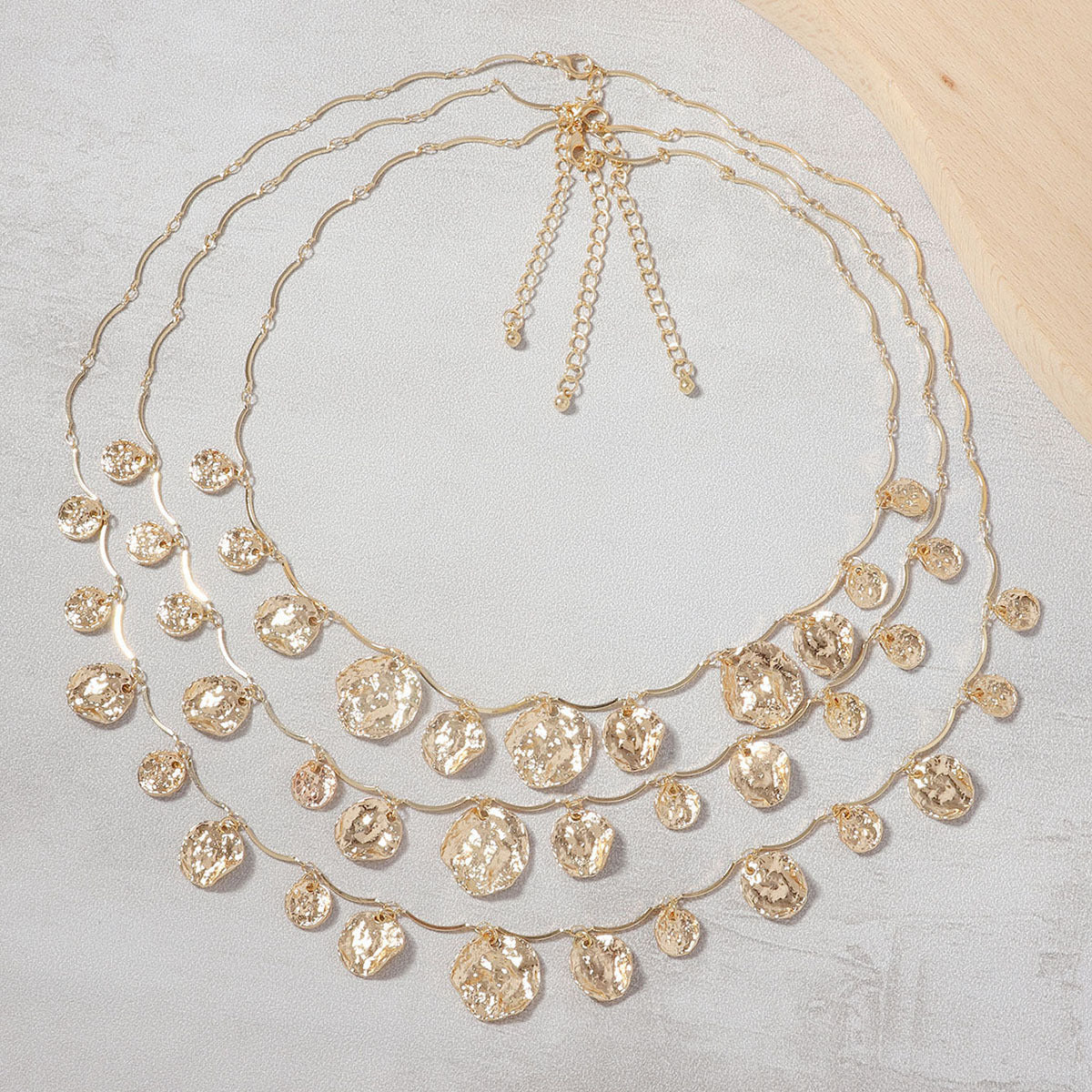 Stylish Vintage Layered Geometric Pendant Necklace for Women – Trendy Streetwear Accessory
