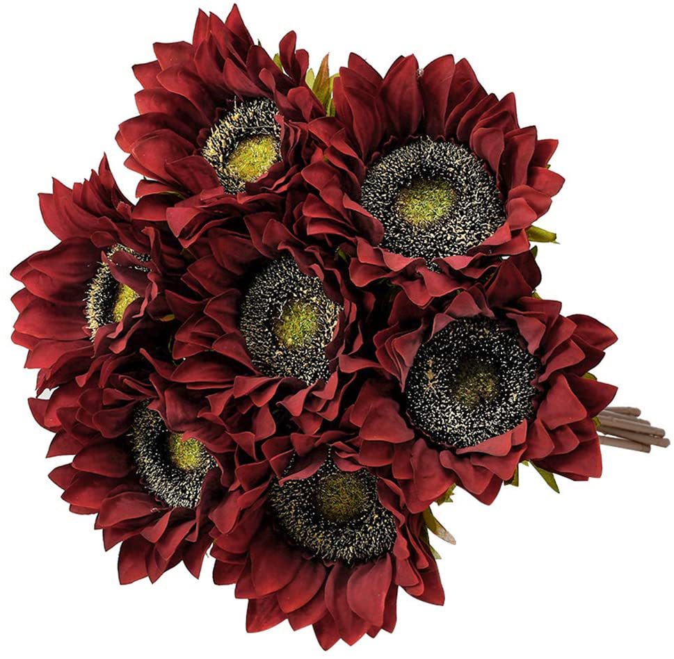 Lifelike Sunflower Silk Flower Bouquet for Stunning Home Decor and Photography Props - Perfect for Living Room Arrangements and Handheld Displays