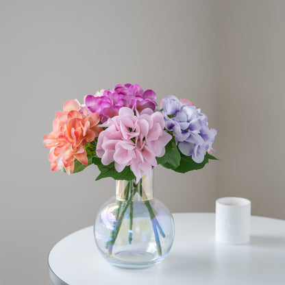 Ultra-Realistic Artificial Hydrangea Bouquet - Dreamy Decorative Arrangement for Living Rooms, Cafés, and Vacation Rentals - Perfect Table Centerpiece for Dining Rooms and Show Homes