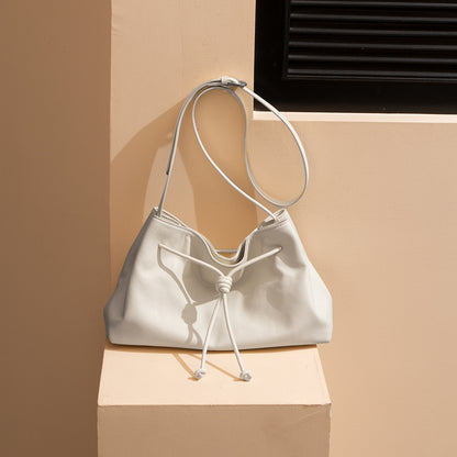 Personalized Genuine Leather Women's Bag Versatile Minimalist Design for Commuting Crossbody Shoulder or Handheld Use